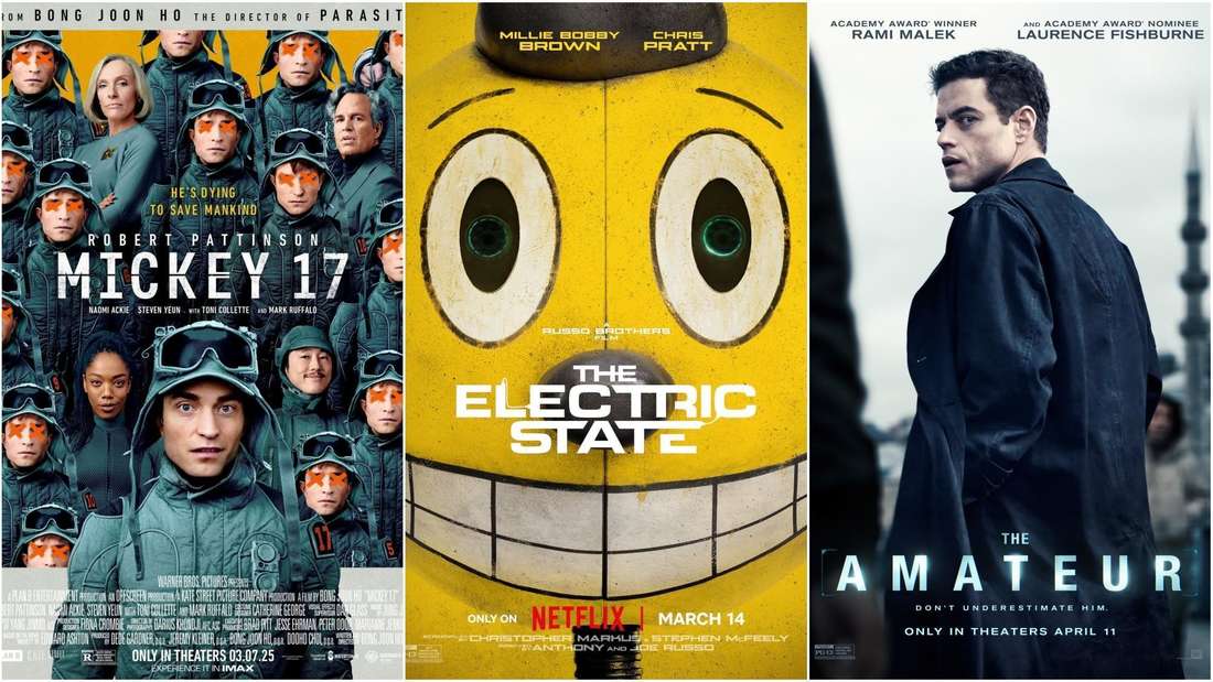 Die Filme Mickey 17, Electric State und The Amateur basieren auf einer Romanvorlage und erscheinen 2025 