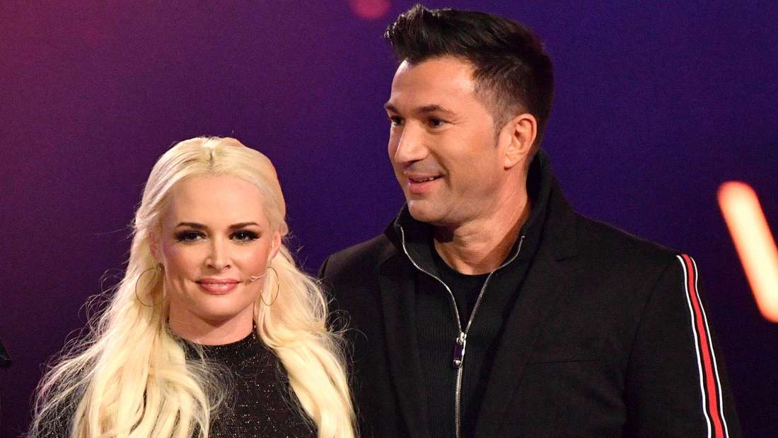 Daniela Katzenberger und Lucas Cordalis in der TV Show Schlagerchampions - Das große Fest der Besten im Velodrom. Berlin