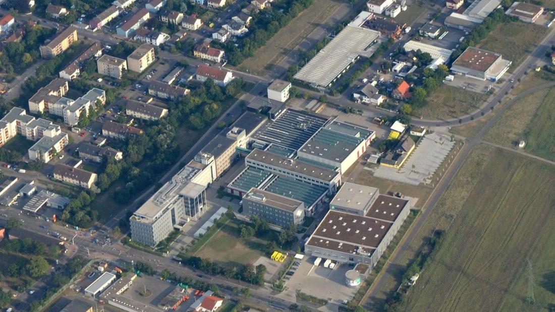 Der Hauptsitz des Maschinenbauers Pepperl+Fuchs in Mannheim, Baden-Württemberg. 