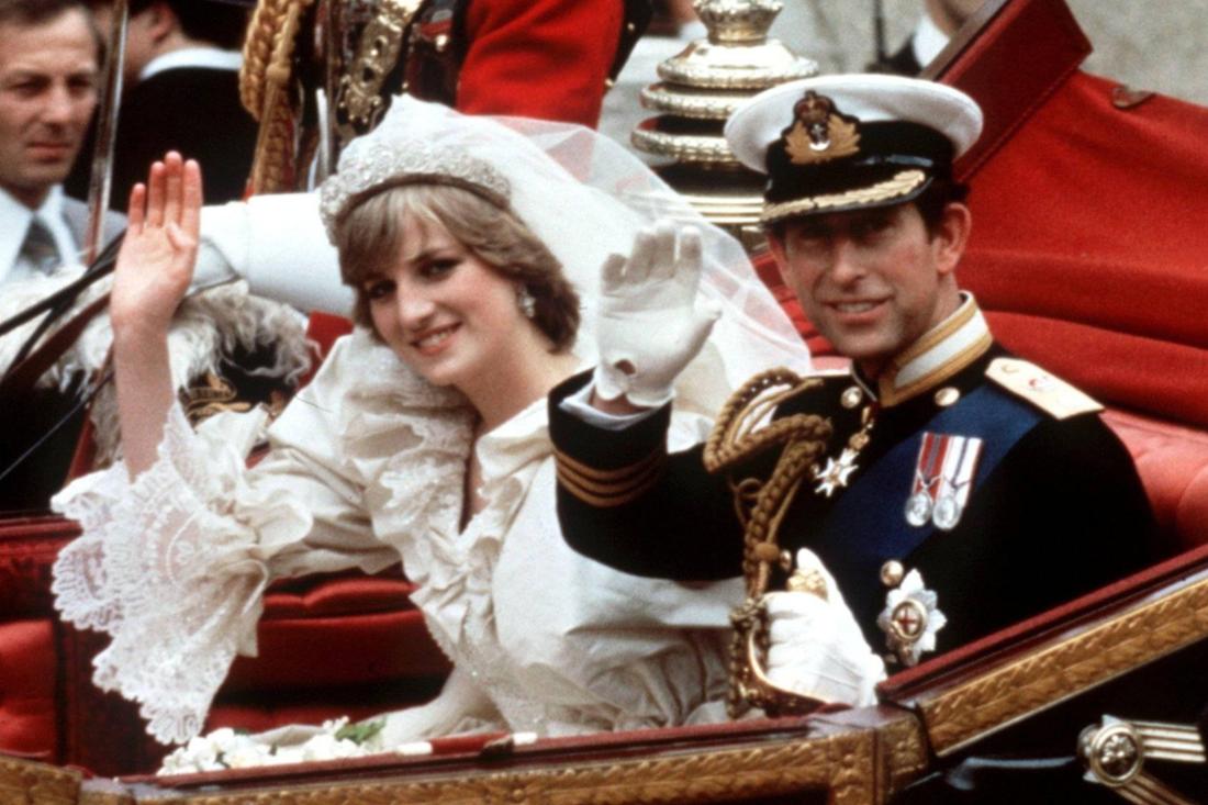 Prinzessin Diana und Charles bei ihrer Hochzeit