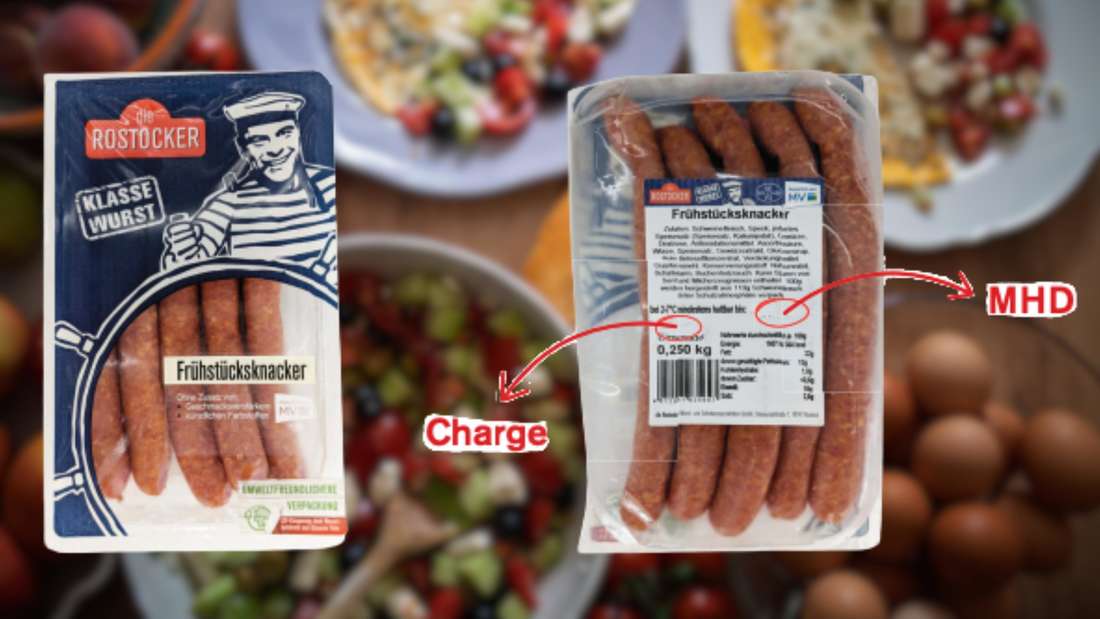 Zurückgerufene Wurstknacker.