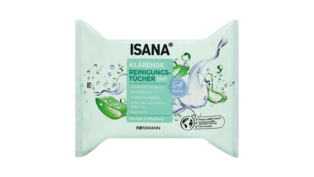 Eine Packung 5in1-Reinigungstücher von Isana