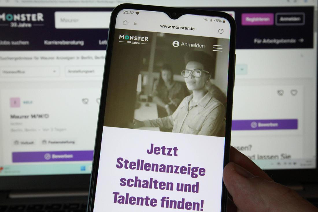 Ein Bild aus der Vergangenheit: Seit Ende Juli ist die Website von der Online-Stellenbörse Monster.de nicht mehr abrufbar. Der US-amerikanische Mutterkonzern hat Insolvenz angemeldet. 