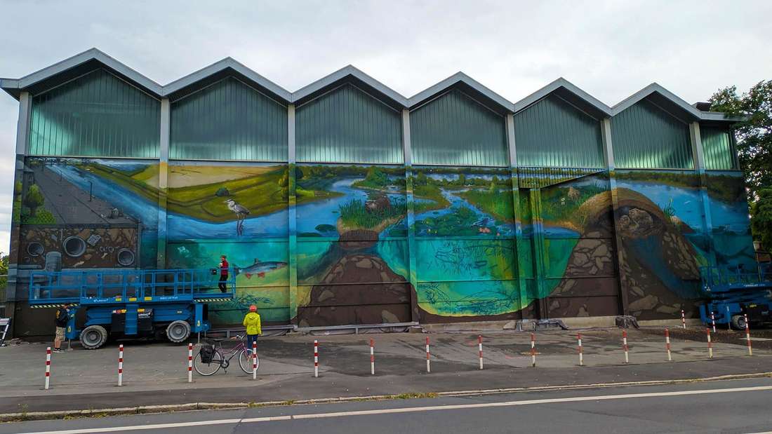 Neues Gemälde: Es ziert das Umspannwerk der EAM an der Göttinger Godehardstraße.