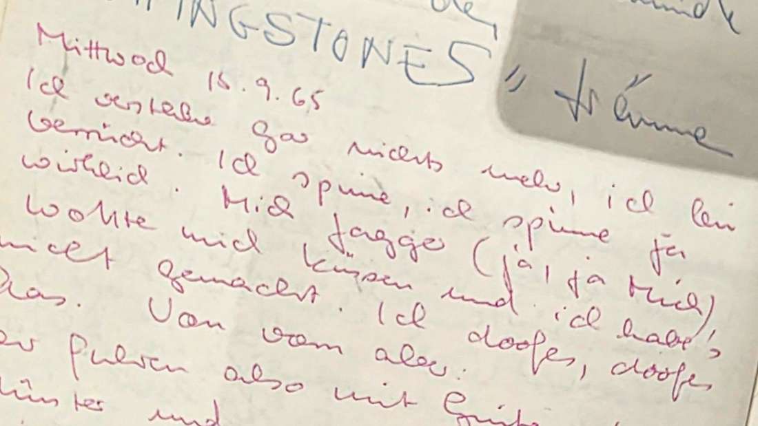 „Ich doofes, doofes Aas“: Der Tagebucheintrag, über den Evelyn Adam noch heute schmunzeln muss.