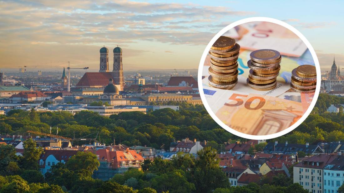 Laut einer neuen Bürgergeld-Studie ist der Abstand zu Mindestlohn-Verdienern in München am geringsten. (Collage aus Archivbildern)