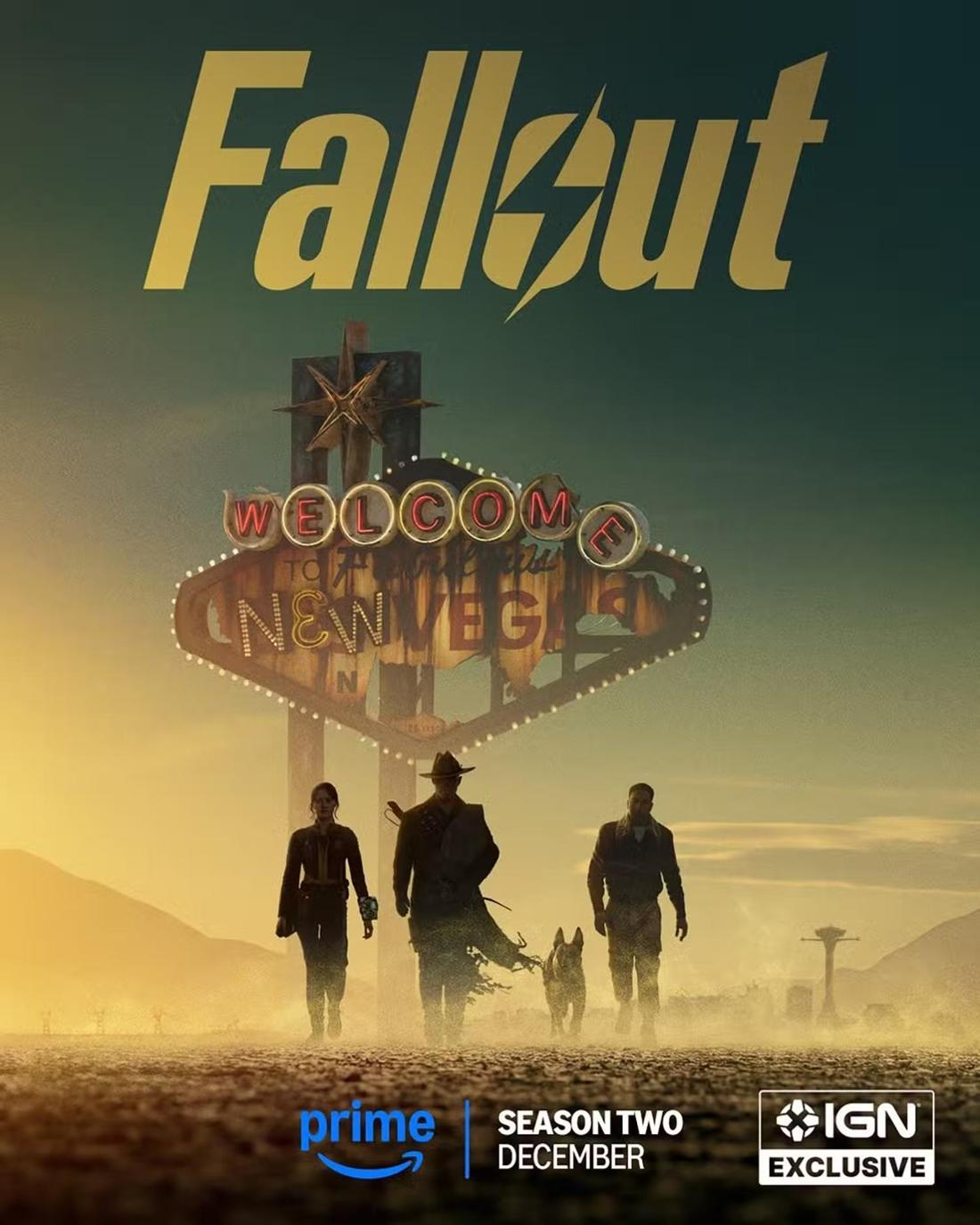 
Lucy, The Ghoul, Maximus und Dogmeat auf ihrer Reise nach New Vegas – das erste Poster zu „Fallout“ Staffel 2.