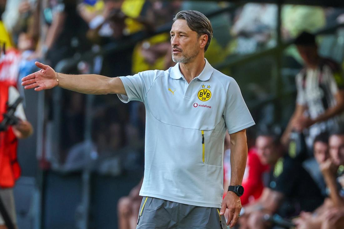 Trainer Niko Kovač gibt für den BVB den DFB-Pokalsieg als klares Ziel aus.
