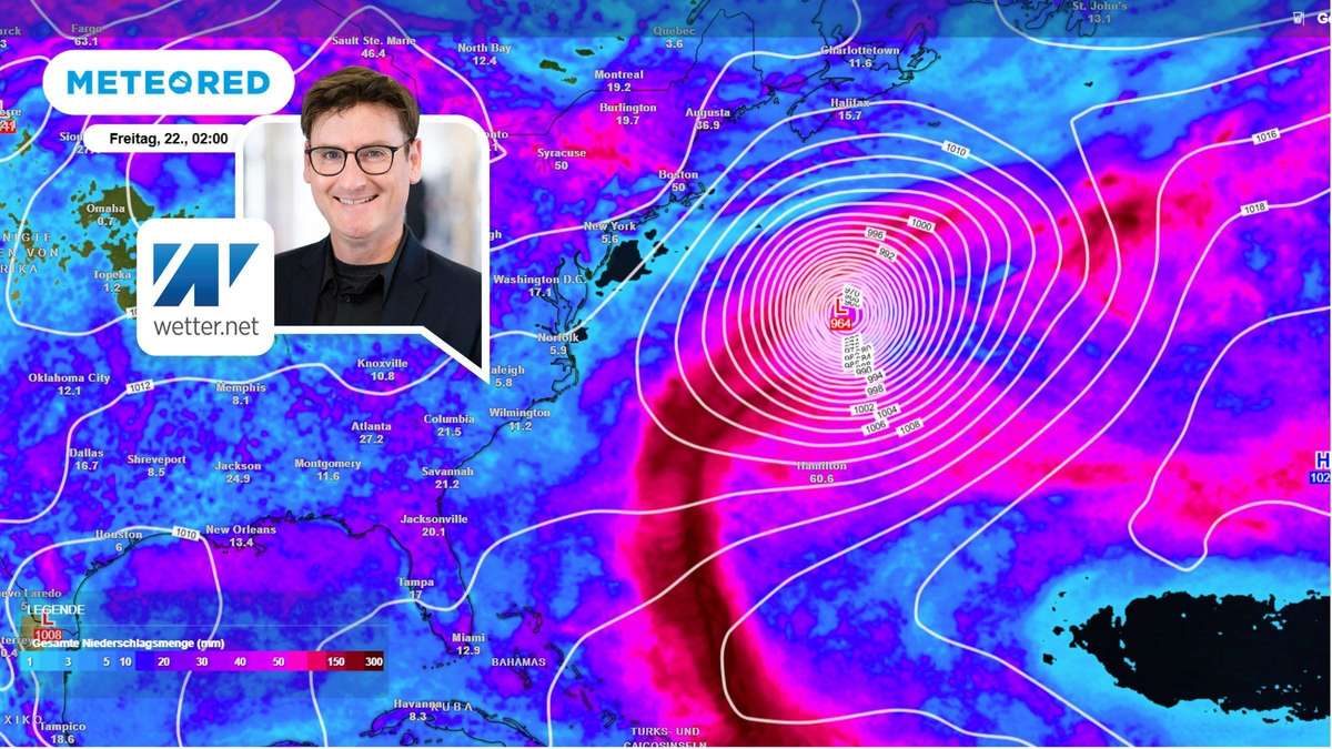 Hurrikan Erin dreht vor der US-Ostküste ab und steuert Europa an – es droht Wetter mit Hitze und Regenmassen