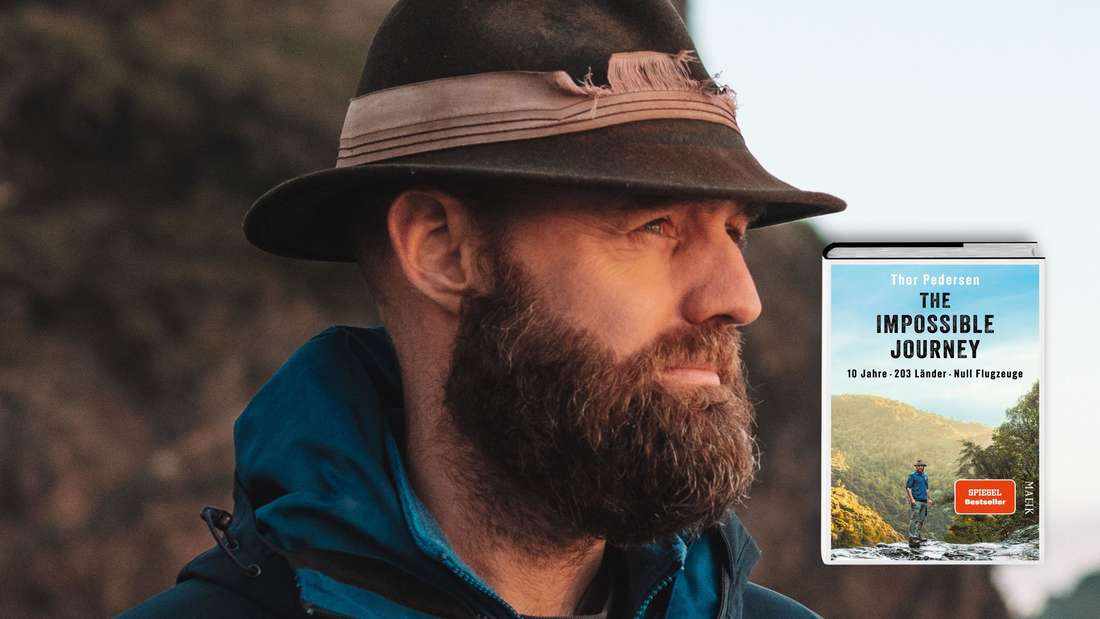 Thor Pedersen und das Cover von „The Impossible Journey“ (Montage)