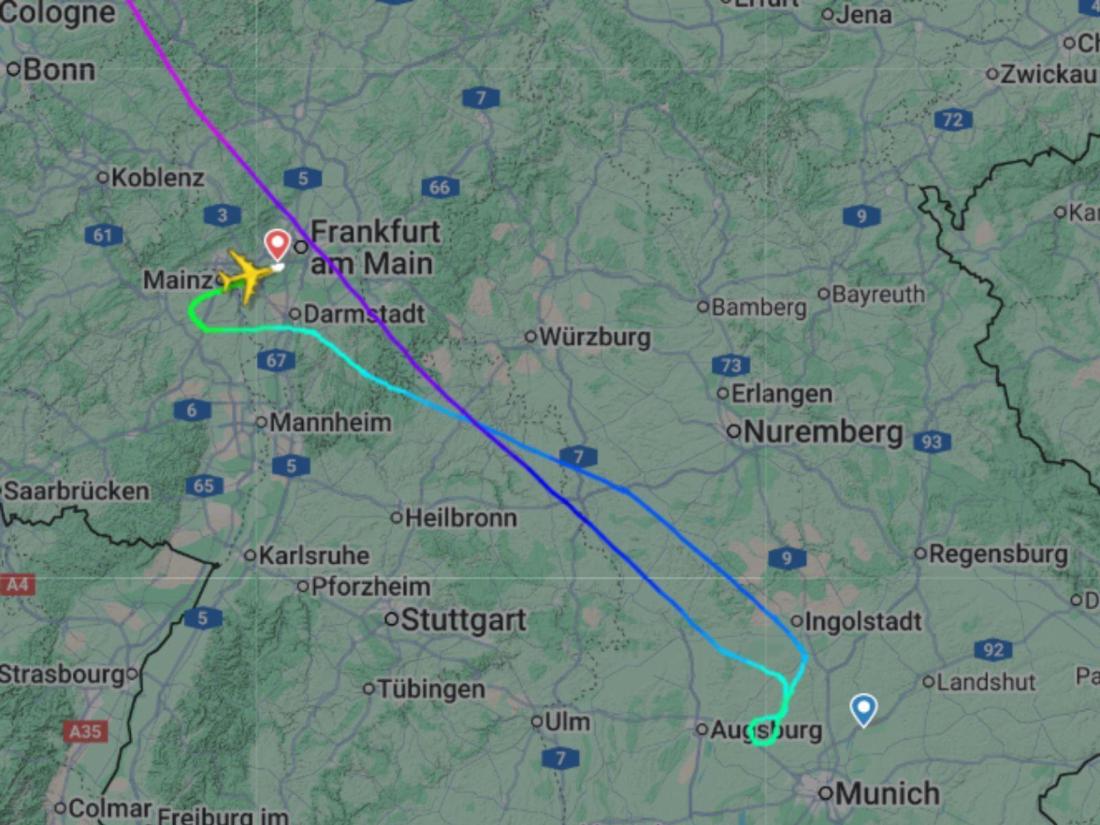 Route Flug LH481