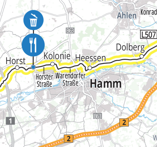 Auch durch das Hammer Stadtgebiet verläuft die Lidl Deutschland Tour. 