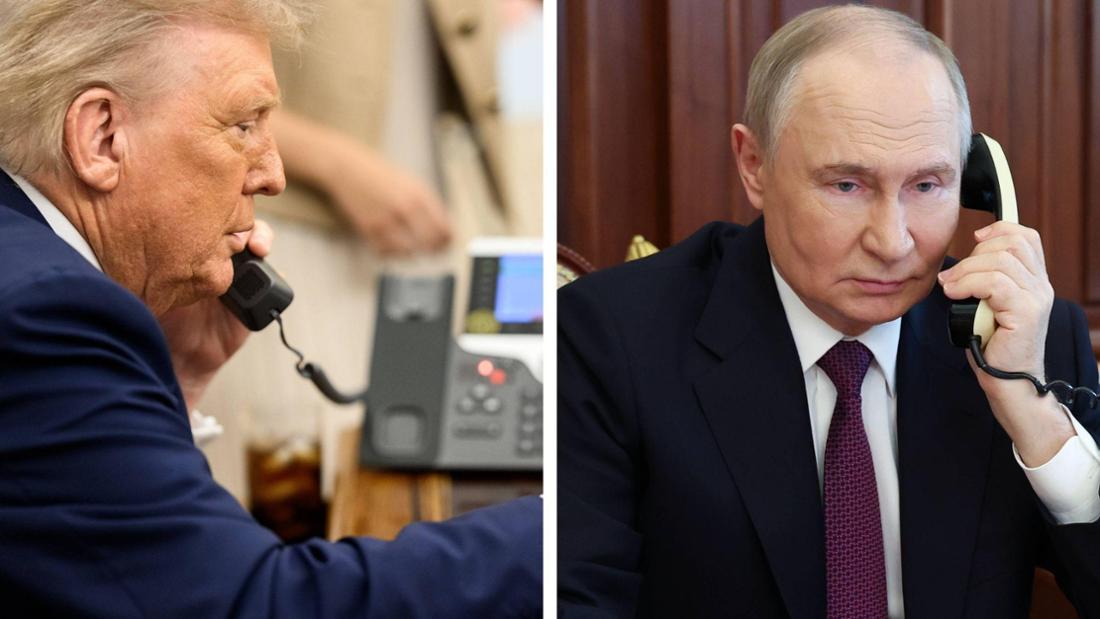 Trump und Putin jeweils am Telefon