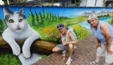 Das riesige Kunstwerk der „Graffiti-Berta“ aus Pulling