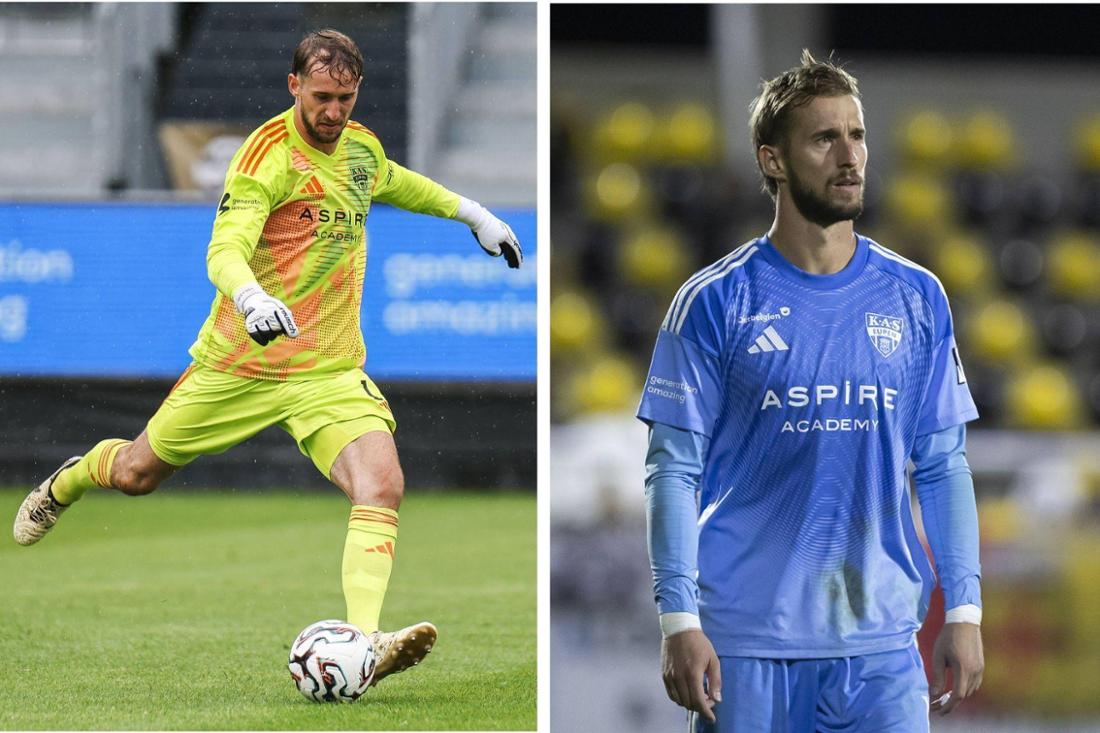 Ein ungewohntes Bild für alle Löwen: Marco Hiller im Trikot des KAS Eupen. 