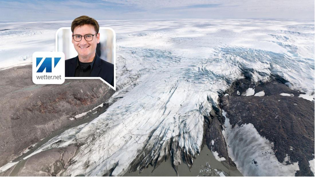  Eine Fläche des grönländischen Inlandeises. Der schmelzende Eisschild Grönlands hat den weltweiten Meeresspiegel seit 1992 bereits um 10,6 Millimeter steigen lassen.
