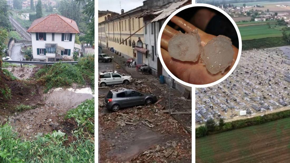 Baveno Piemont Casatisma Lombardei Unwetter Gewitter Photovoltaikanlage zerstört.