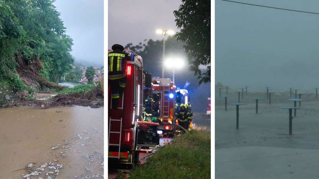 Schlammlawine Hangrutsch Italien Südtirol Lombardei Norditalien Venetien Piemont Unwetter 