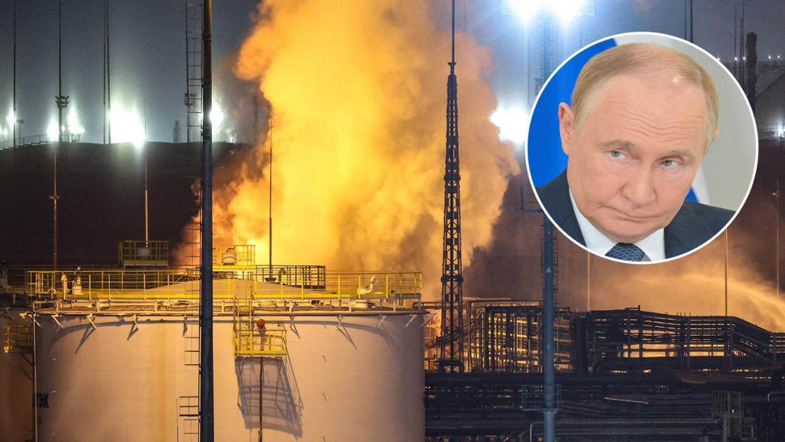 Qualm zwischen Fabriktürmen, Wladimir Putin eingeklinkt