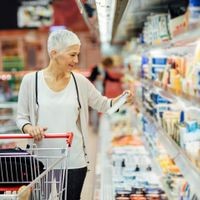 Mature Woman Groceries Shopping.