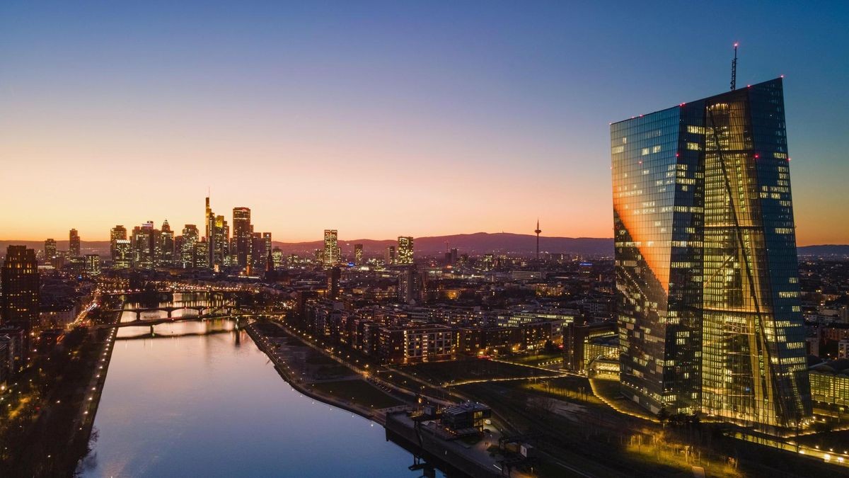 Die Europäische Zentralbank in Frankfurt am Main