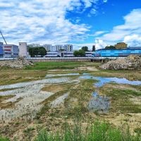 Die Baugrube vom Märkischen Quartier im Märkischen Viertel
