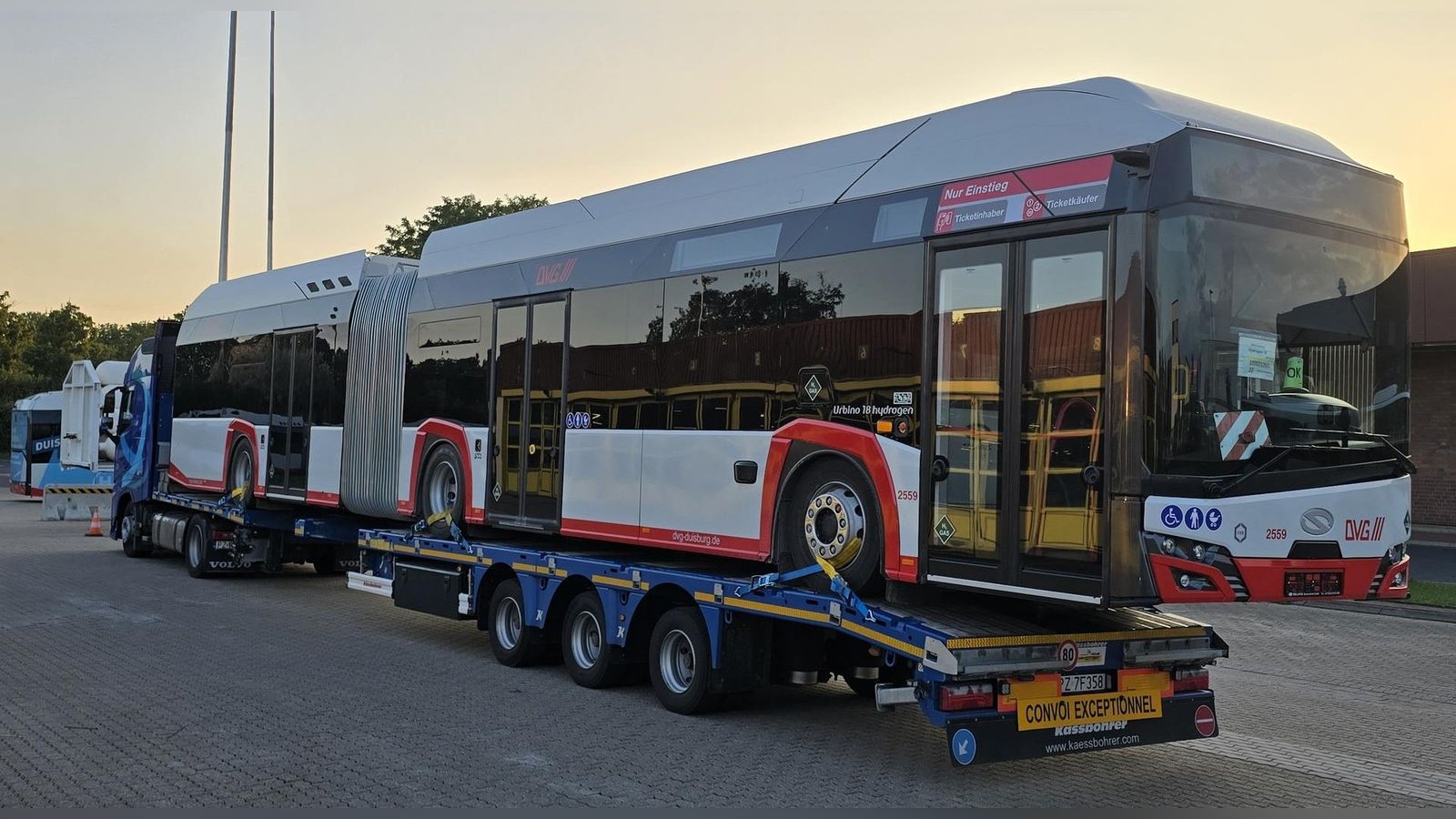 DVG bereitet große Wasserstoffbusse auf Einsatz in Duisburg vor
