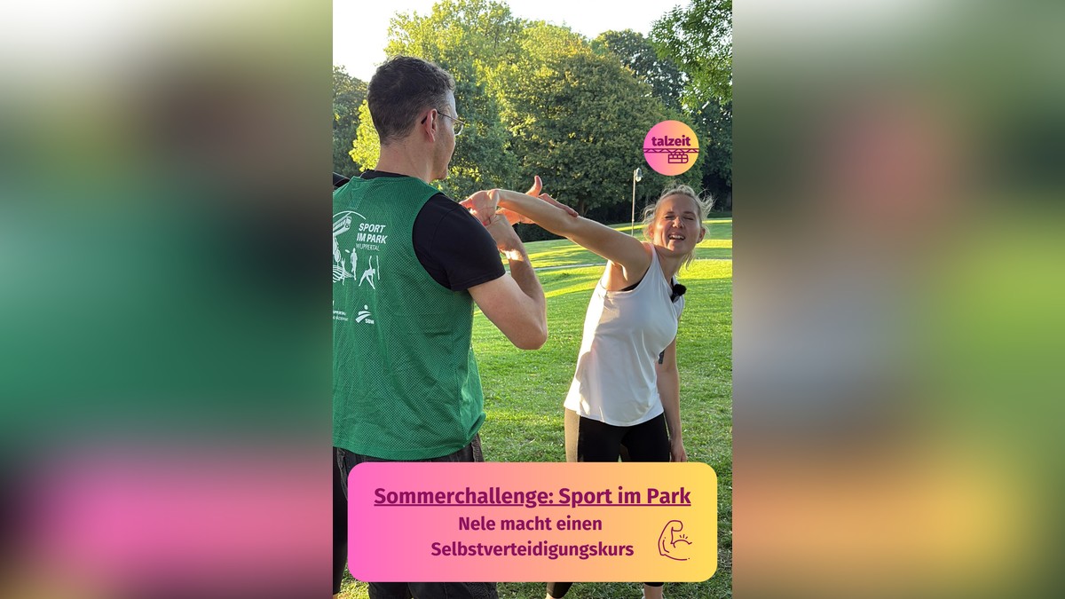 talzeit-Redakteurin Nele hat einen Selbstverteidigungskurs bei Sport im Park in Wuppertal ausprobiert.