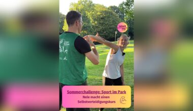 Selbstverteidigung bei Sport im Park: „Wehrt euch und schreit“
