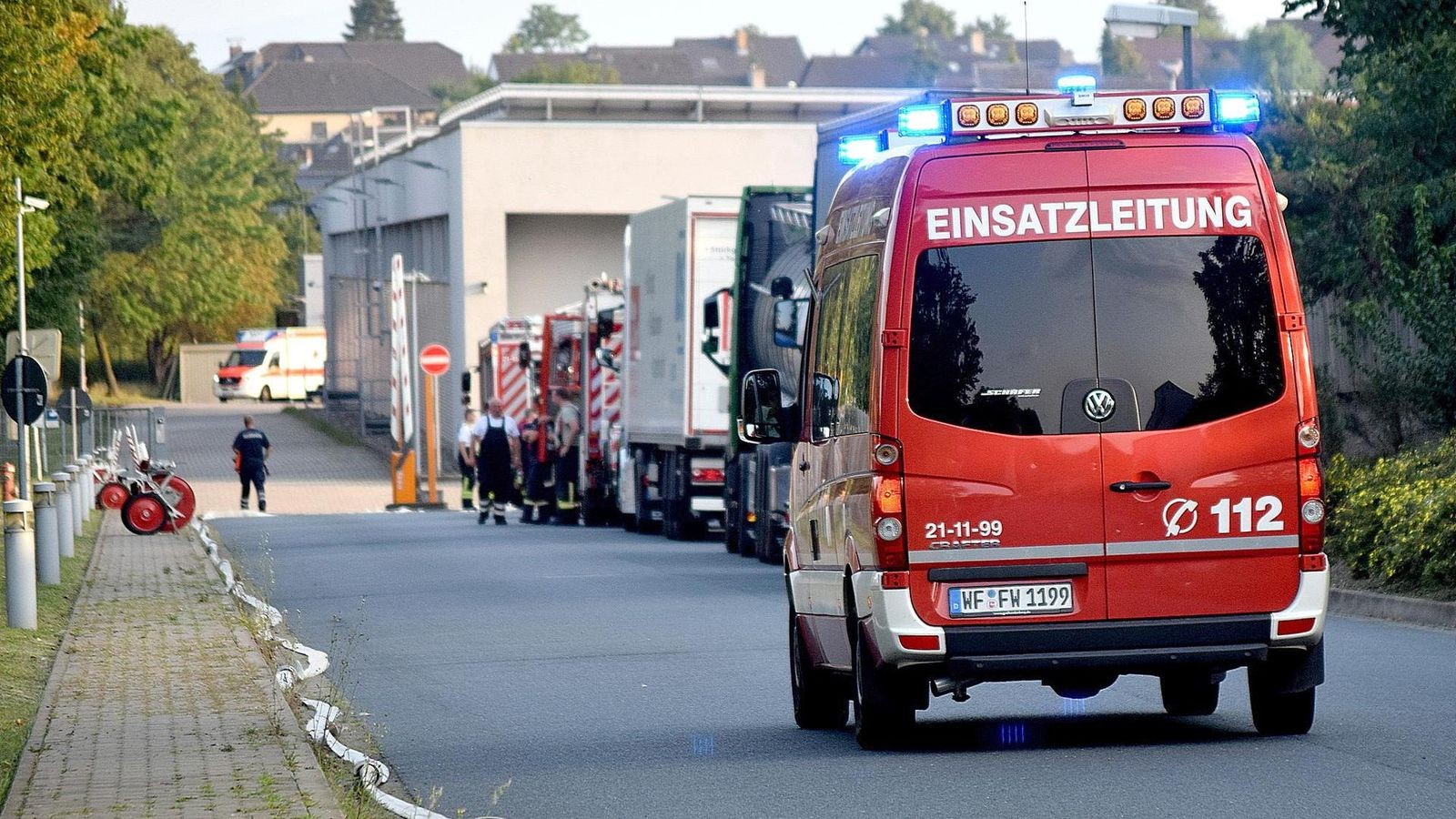 Gas-Alarm bei Jägermeister in Wolfenbüttel: Wehr rückt aus