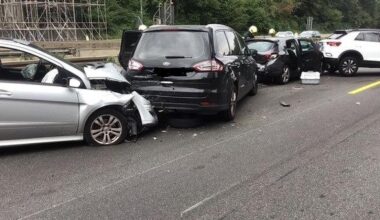Massenkarambolage im Baustellenbereich auf der A2