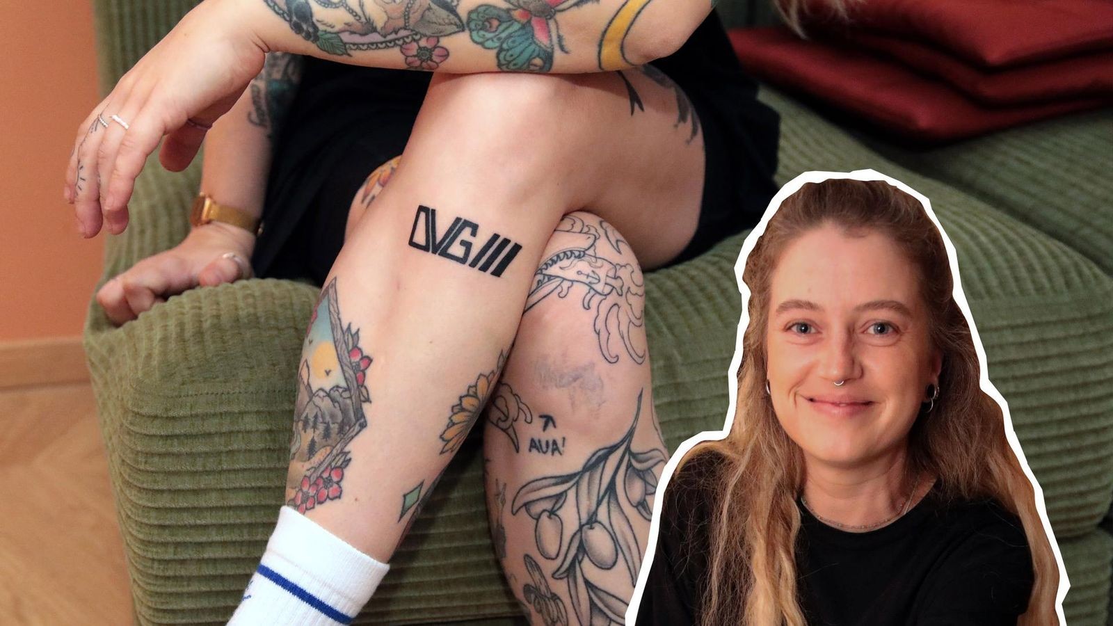 Birte (30) lässt sich DVG-Tattoo stechen
