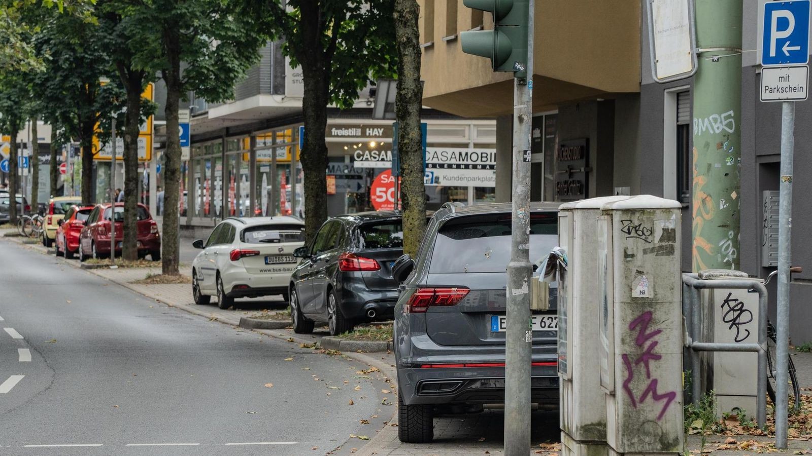 Unfall in der Bochumer Innenstadt: Autofahrer flüchtet