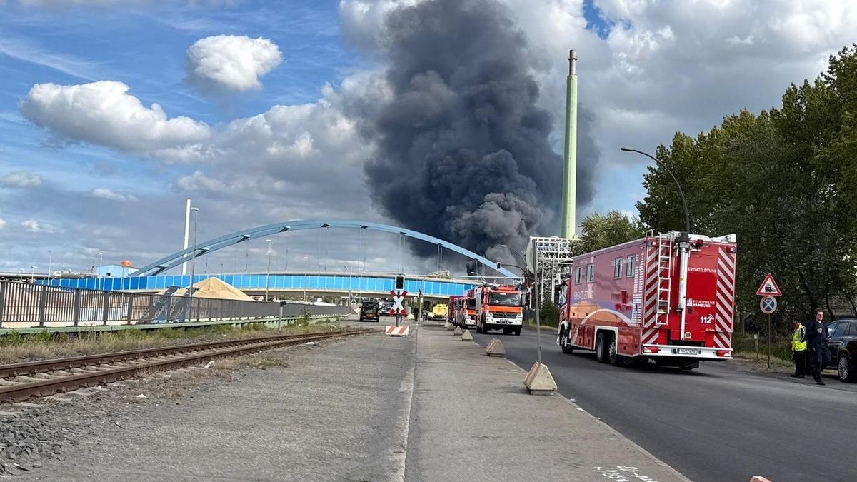 Brand auf der Veddel
