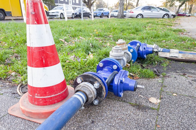 Erneuerung einer Wasserleitung an der Horststraße