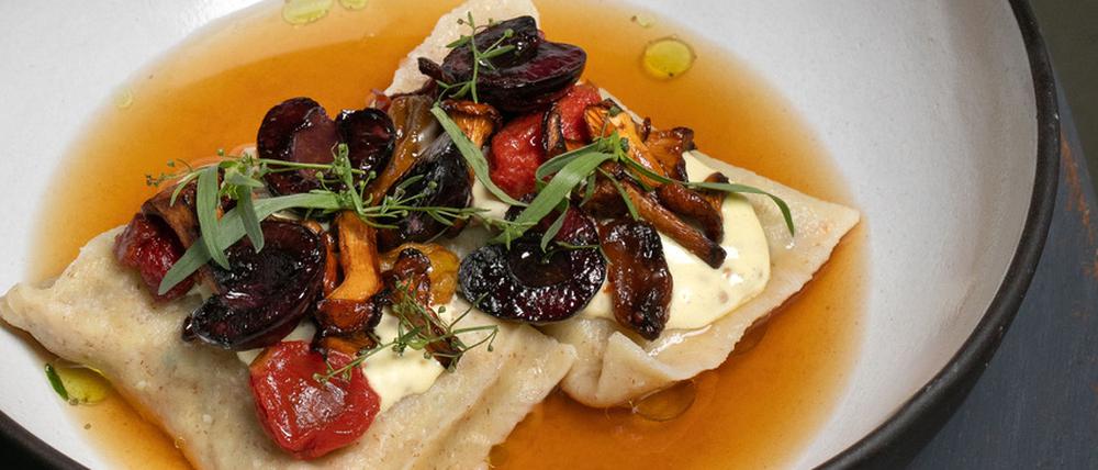 Maultaschen im Restaurant Feed The Pony