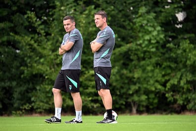 Die Talentetrainer: U23-Chefcoach Daniel Stendel (rechts) und sein Assistent Timo Struckmeier.