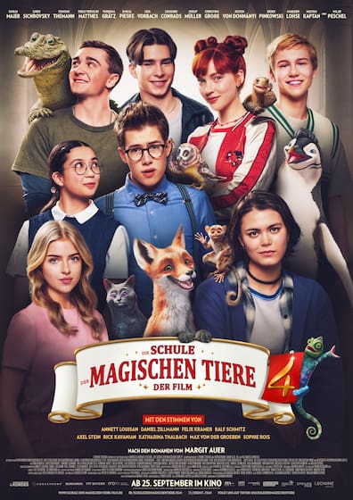 Das Filmplakat: „Die Schule der magischen Tiere 4“, gedreht unter anderen auf Schloss Marienburg
