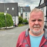 Uwe Stehmeier in der Straße Schürener Vorstadt.