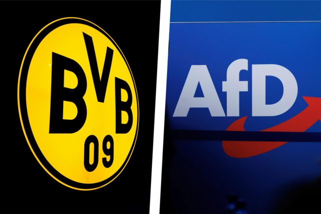 Das Logo von Borussia Dortmund und das der  Partei AfD