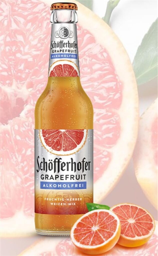 Das Schöfferhofer Weizenbier Grapefruit Alkoholfrei.
