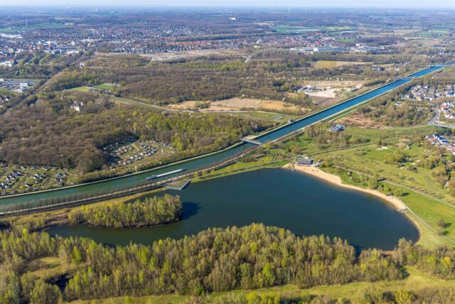 Der Horstmarer See wird mit Wasser aus dem Datteln-Hamm-Kanal gespeist.