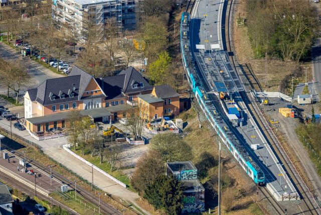 Luftbild, Lünen Hauptbahnhof