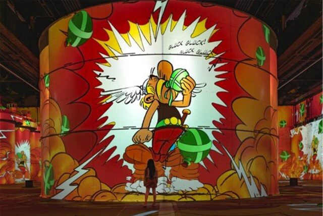 Asterix-Ausstellung bei Phoenix des Lumières in Dortmund