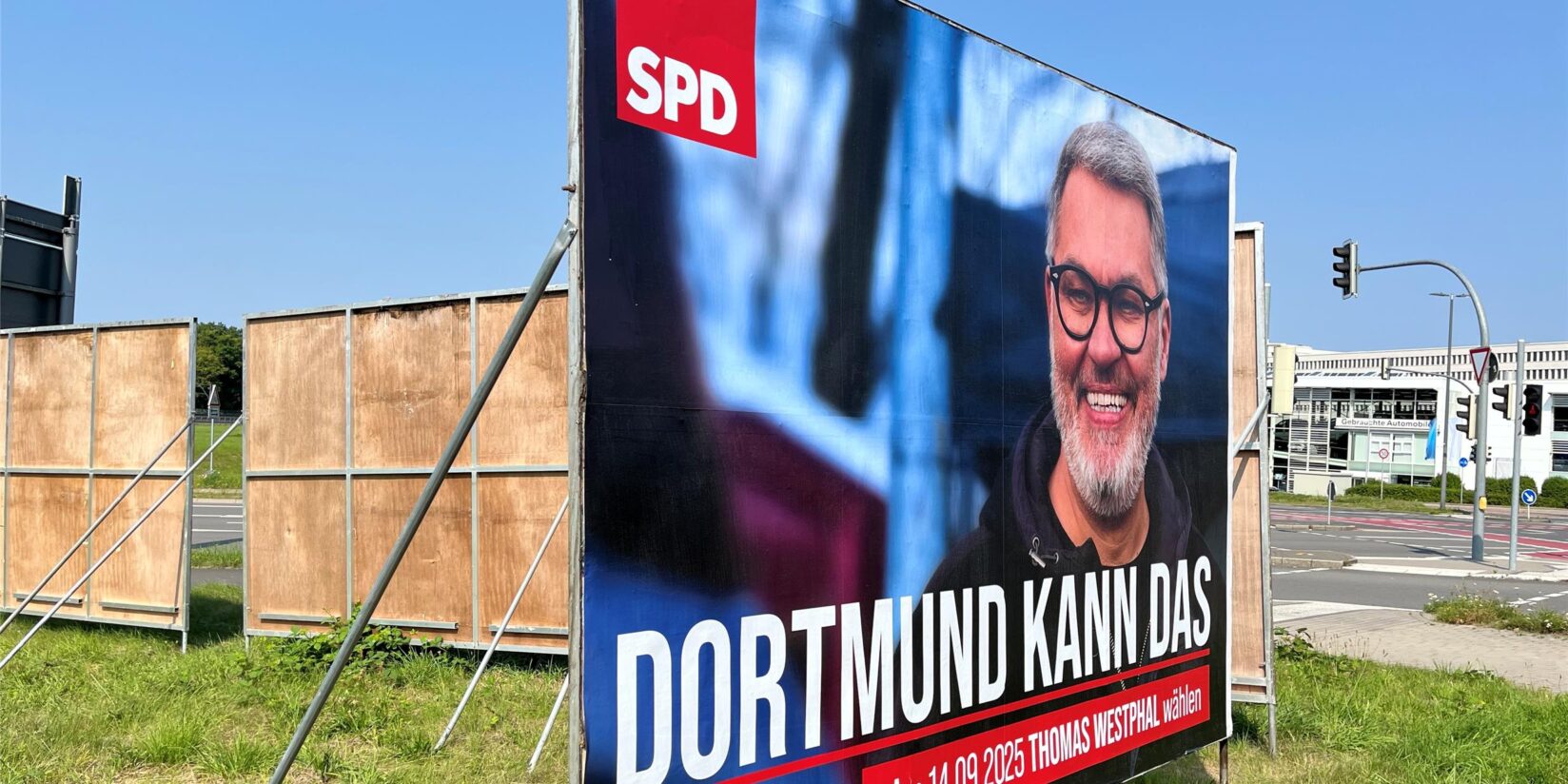 Wahlkampf in Dortmund: Riesiges Westphal-Plakat musste weg