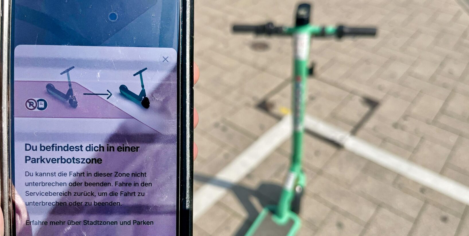 Dortmund: Markierte E-Scooter-Stellfläche ist Parkverbotszone