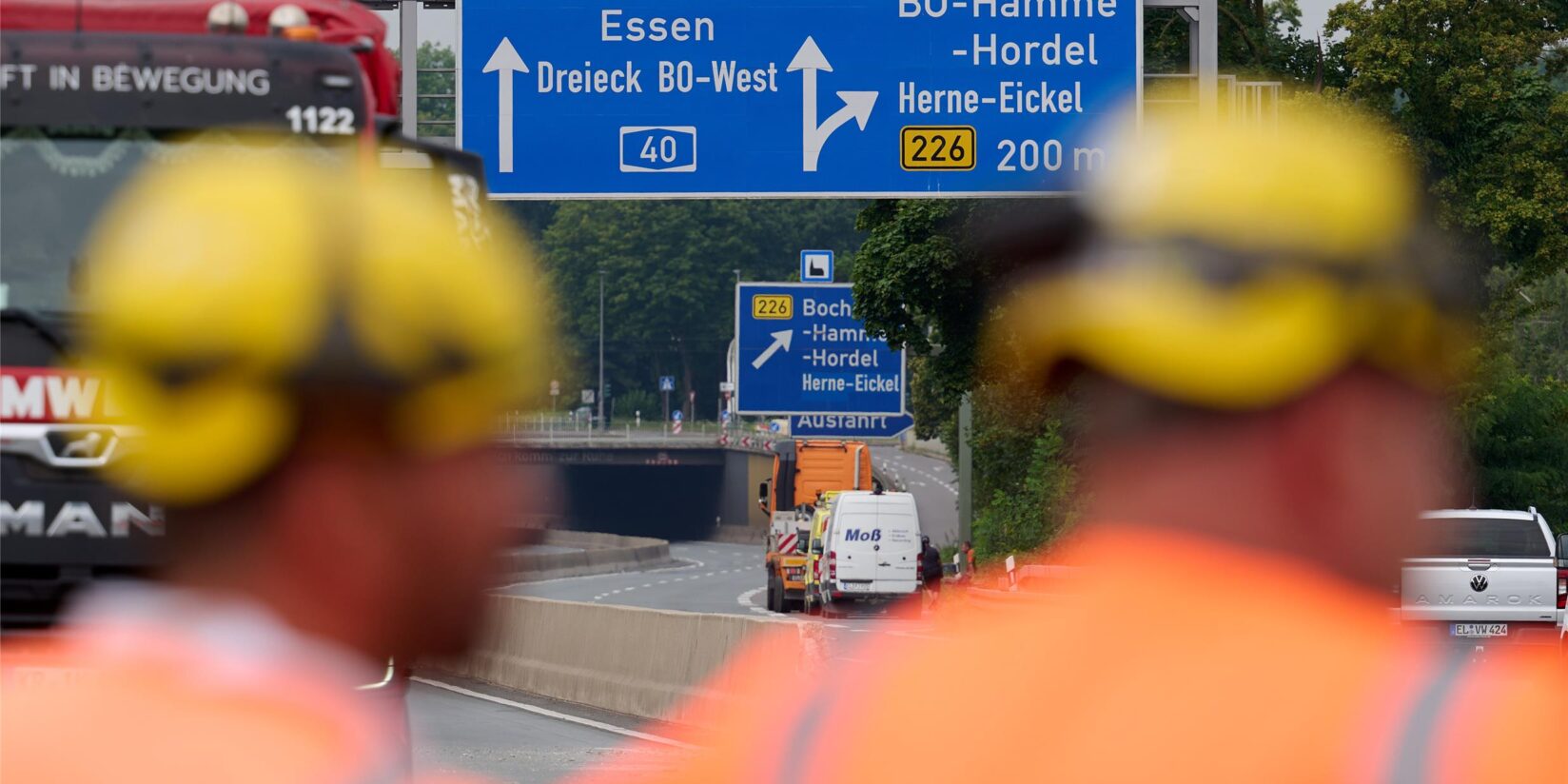 A40-Sperrung bei Bochum: Bauarbeiten in Richtung Duisburg