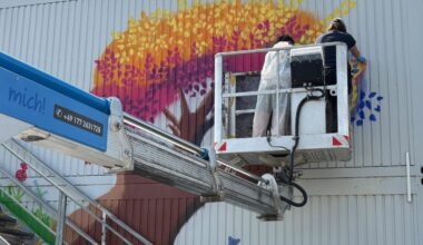 Rhede: Jugendliche sprühen legal Graffiti