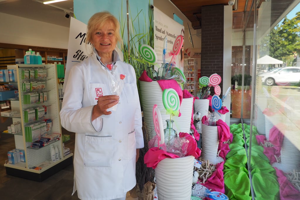 Life-Lolli-Aktion in der Fuchs-Apotheke in Lengerich