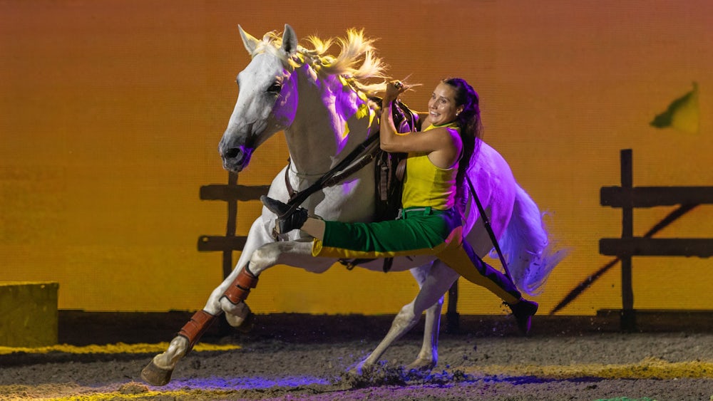 Szene aus einer „Cavalluna“-Show.